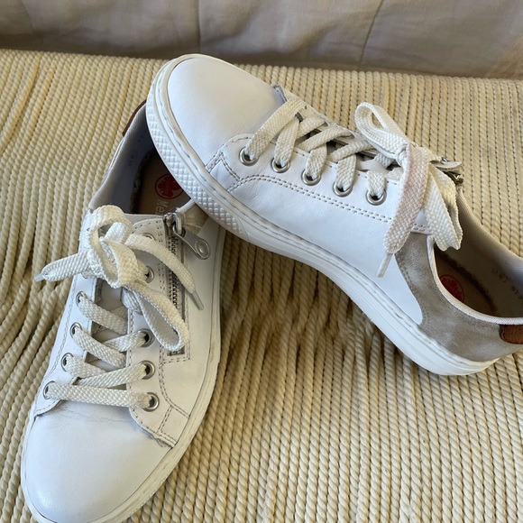 Rieker White and Tan Casual Athletic Shoes - Picture 2 of 7
